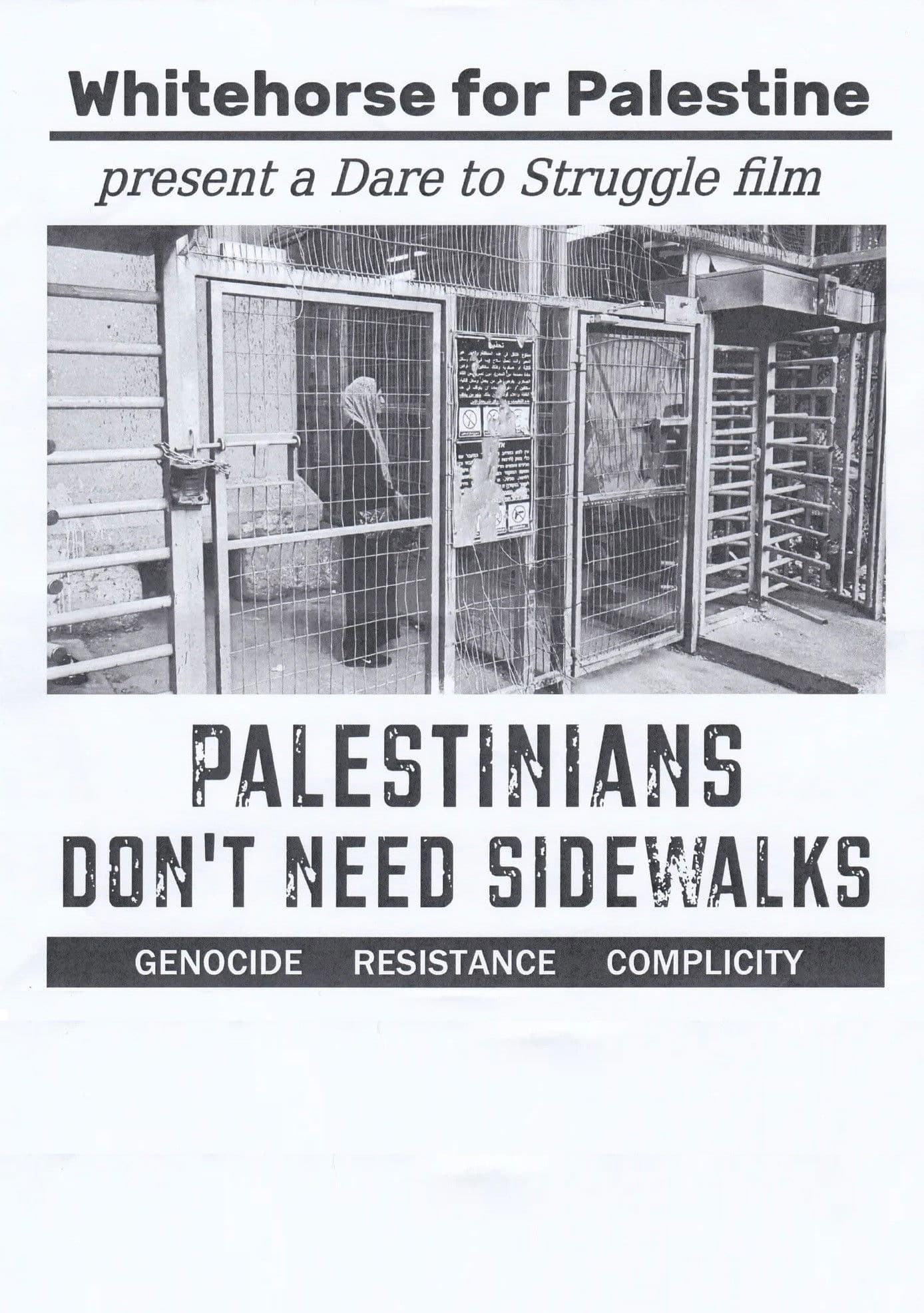 Palestinians Don't Need Sidewalks